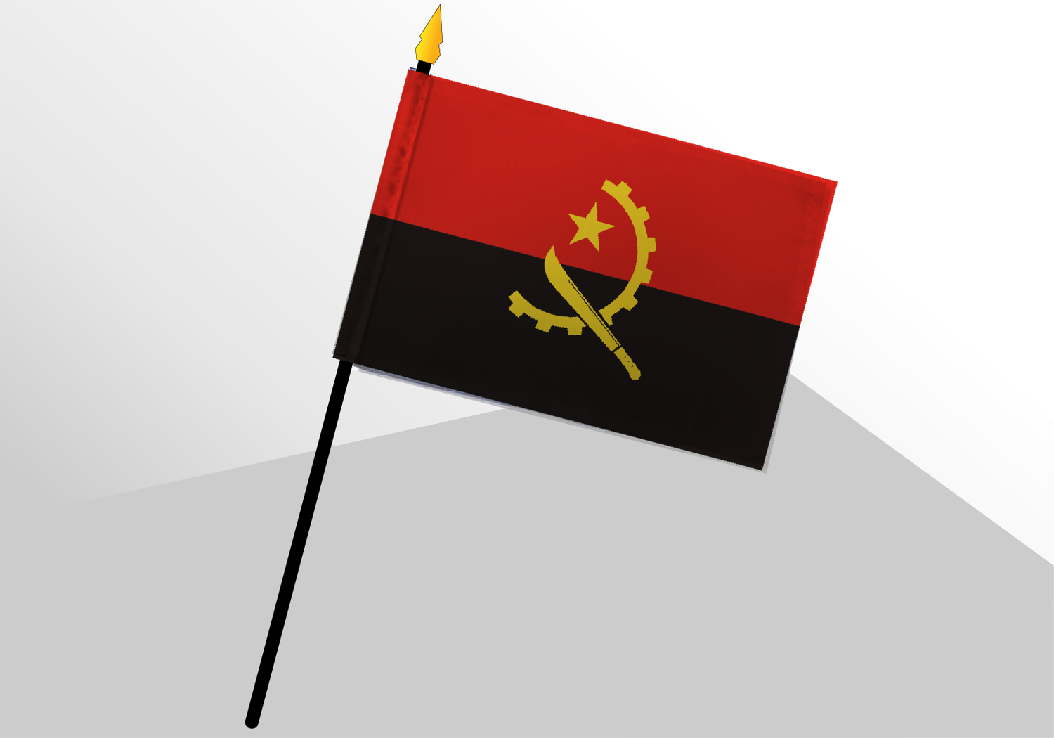 Angola small standard flag 4x6