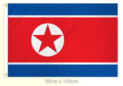 North Korea flag large 36x60