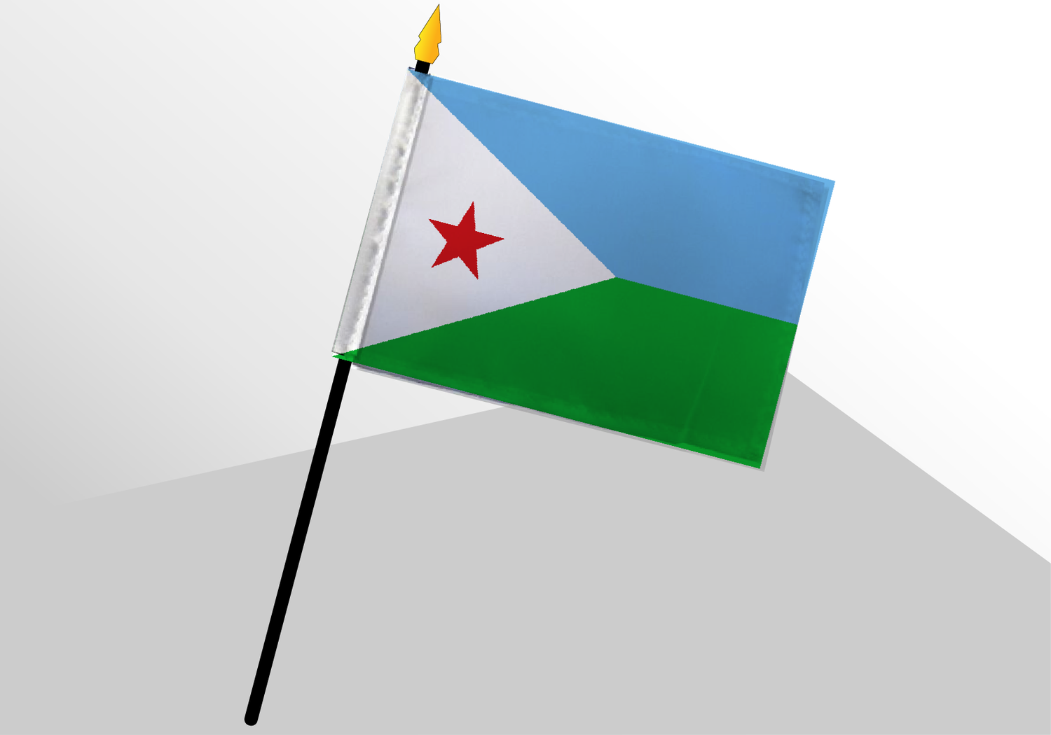 Djibouti small standard flag 4x6