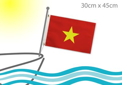 Vietnam boat flag 12x18