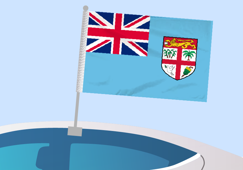 Fiji - Car flag with clip