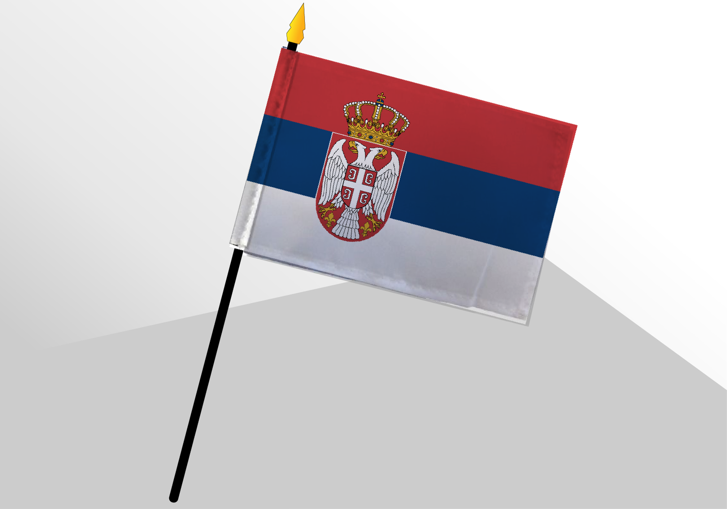 Serbia small standard flag 4x6