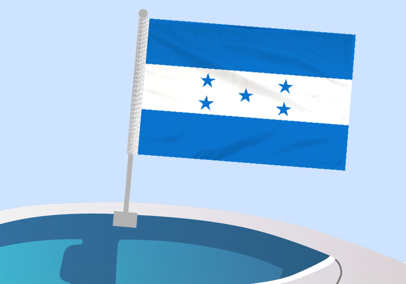Honduras - Car flag with clip