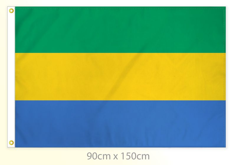 Gabon flag large 36x60