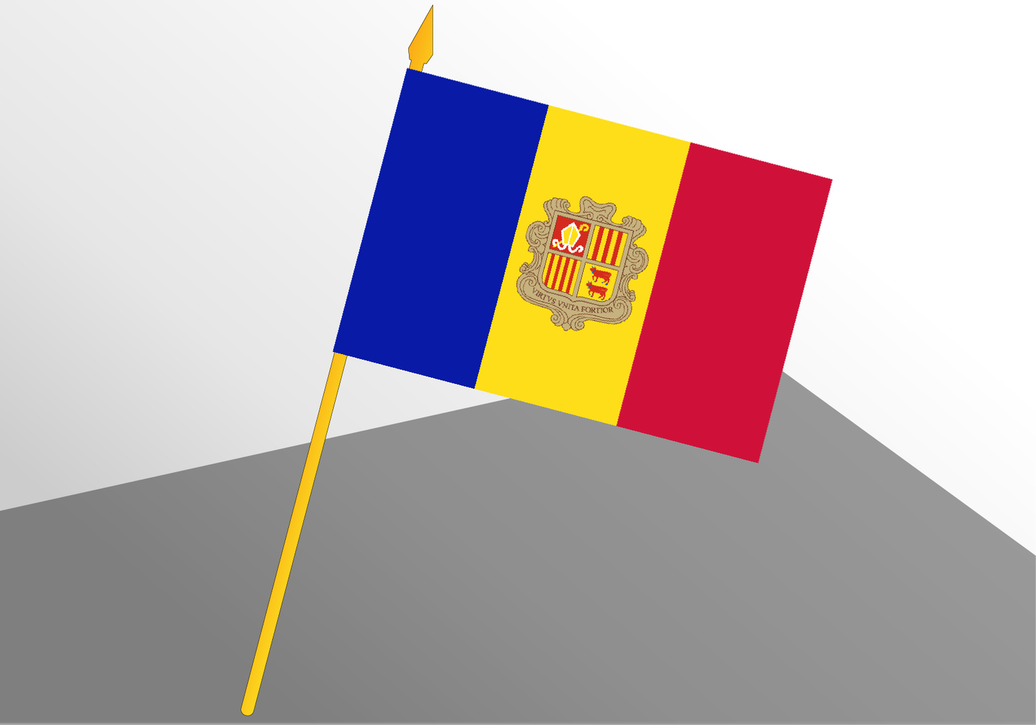Andorra small economic flag 4x6
