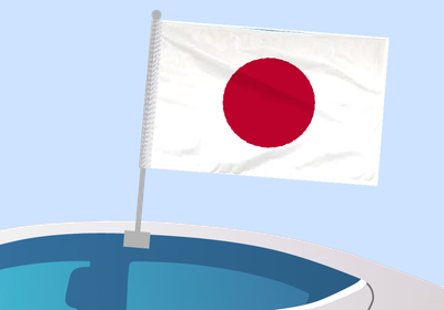 Japan - Car flag with clip