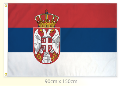 Serbia flag large 36x60