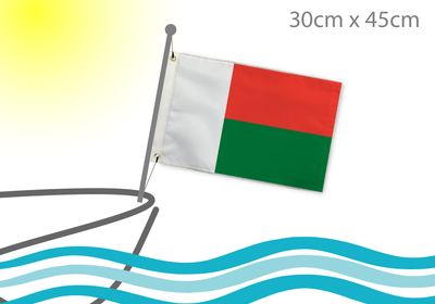 Madagascar flag for boat 12x18