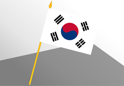 South Korea small economic flag 4x6