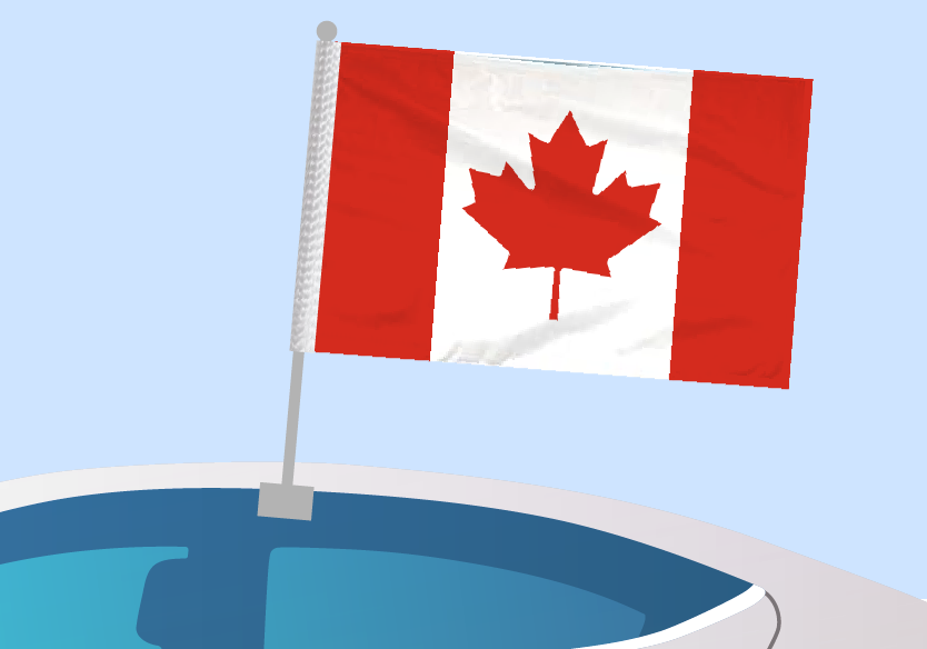 Canada Car flag with clip