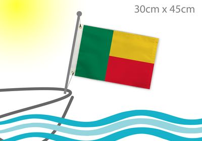 Benin flag for boat 12x18