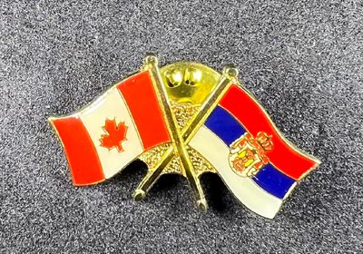 Canada/ Serbia cross pin