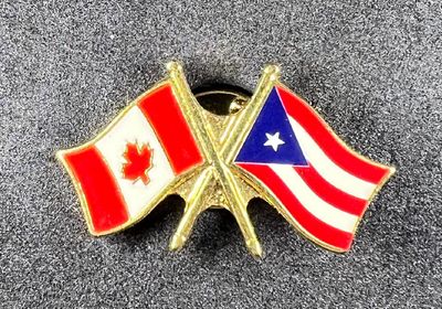 Canada/ Puerto Rico cross pin