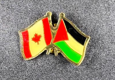 Canada/Palestine cross pin