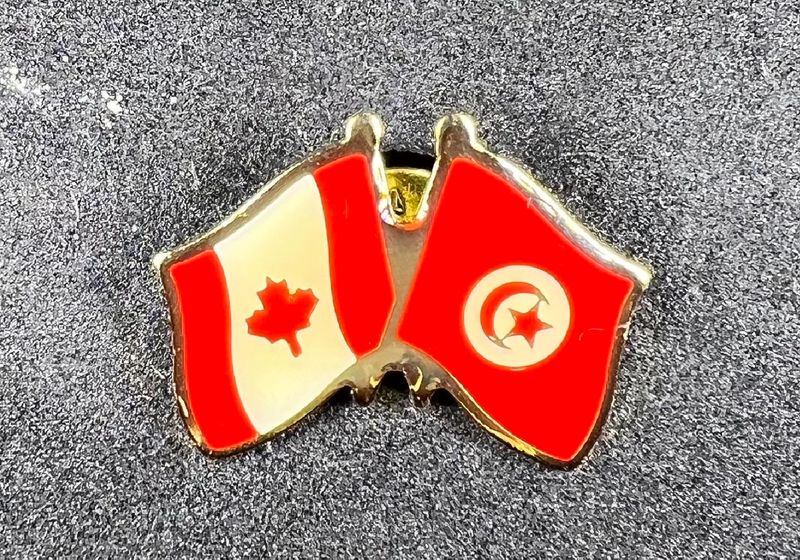 Canada/Tunisia cross pin