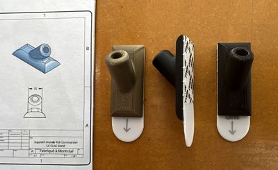 Black plastic 1-hole wall clip for 4x6 flag