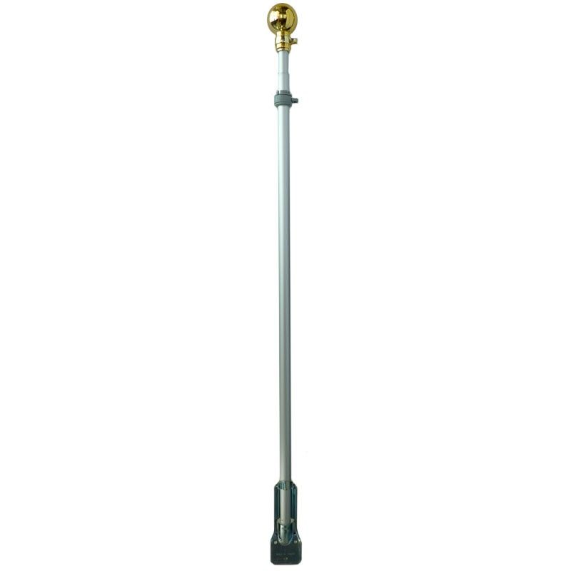 6&#39;x1-1/8&quot; telescopic anodized aluminum pole with ball and wall clip