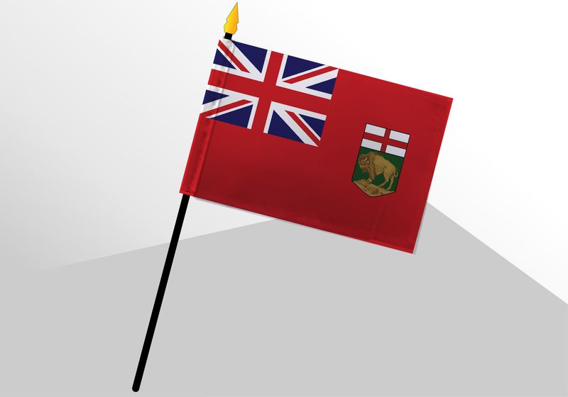 Manitoba small standard flag 4x6
