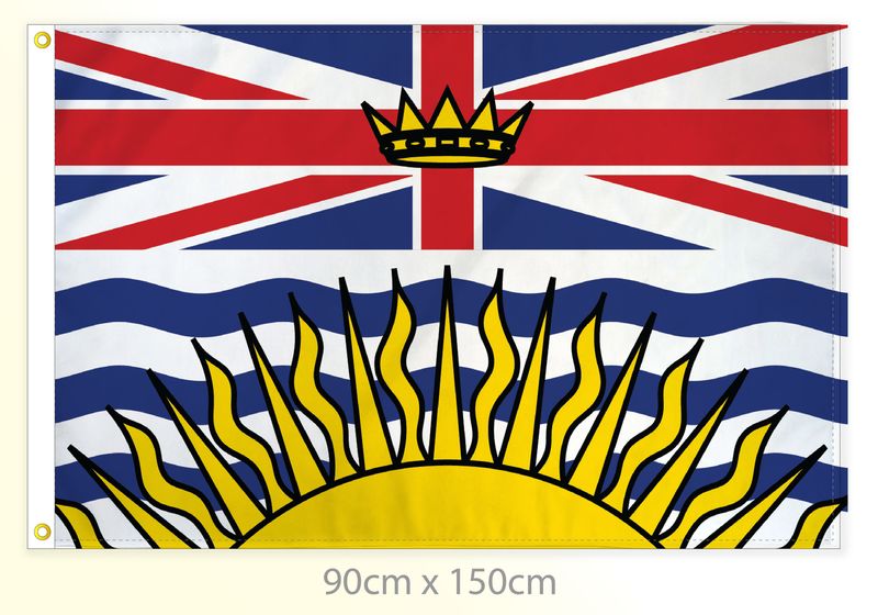 British Columbia flag large 36x60