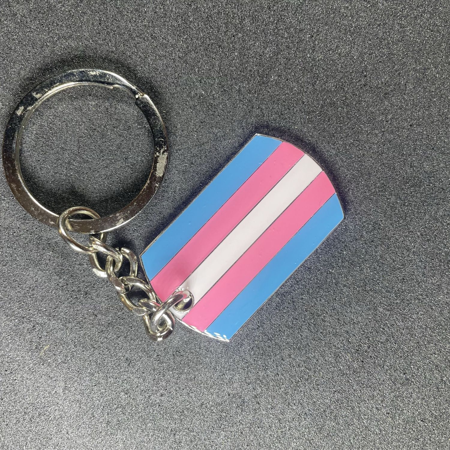 Trans Pride Keychain