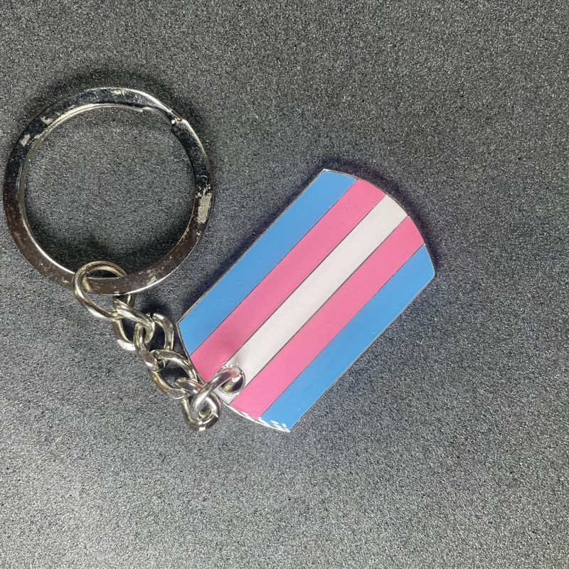 Trans Pride Keychain