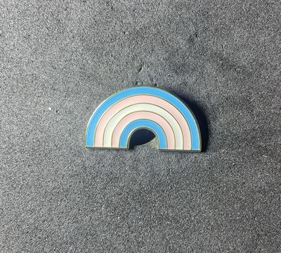 Trans Pride in Rainbow Pin