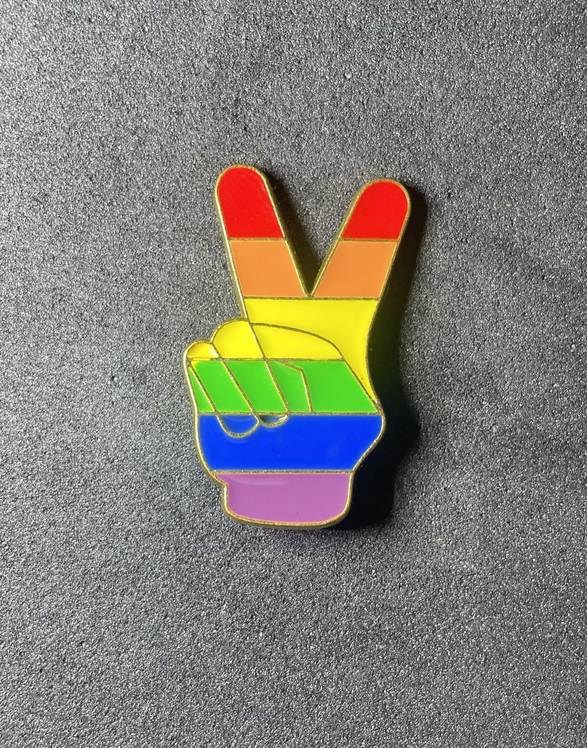 Rainbow Peace Sign pin
