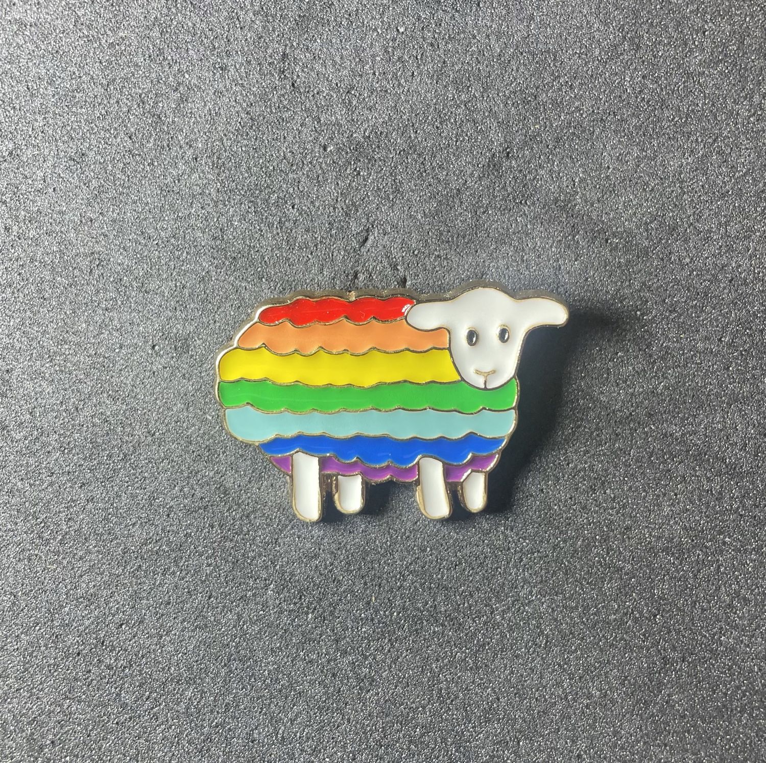 Rainbow Sheep pin