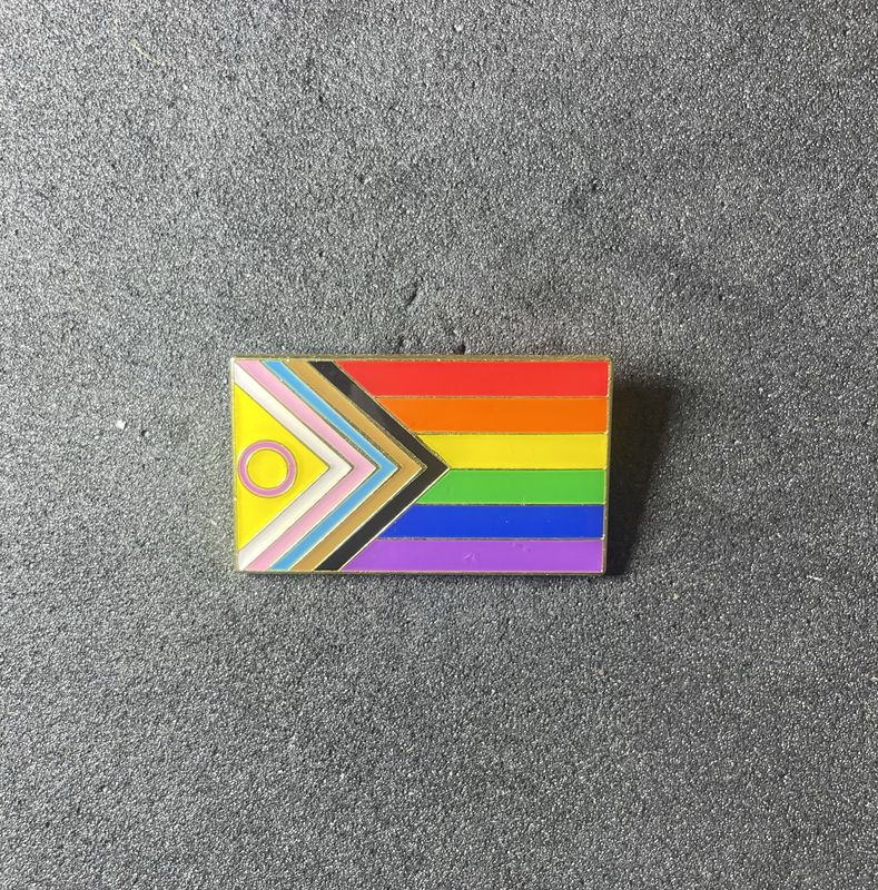 Progress flag rectangular pin