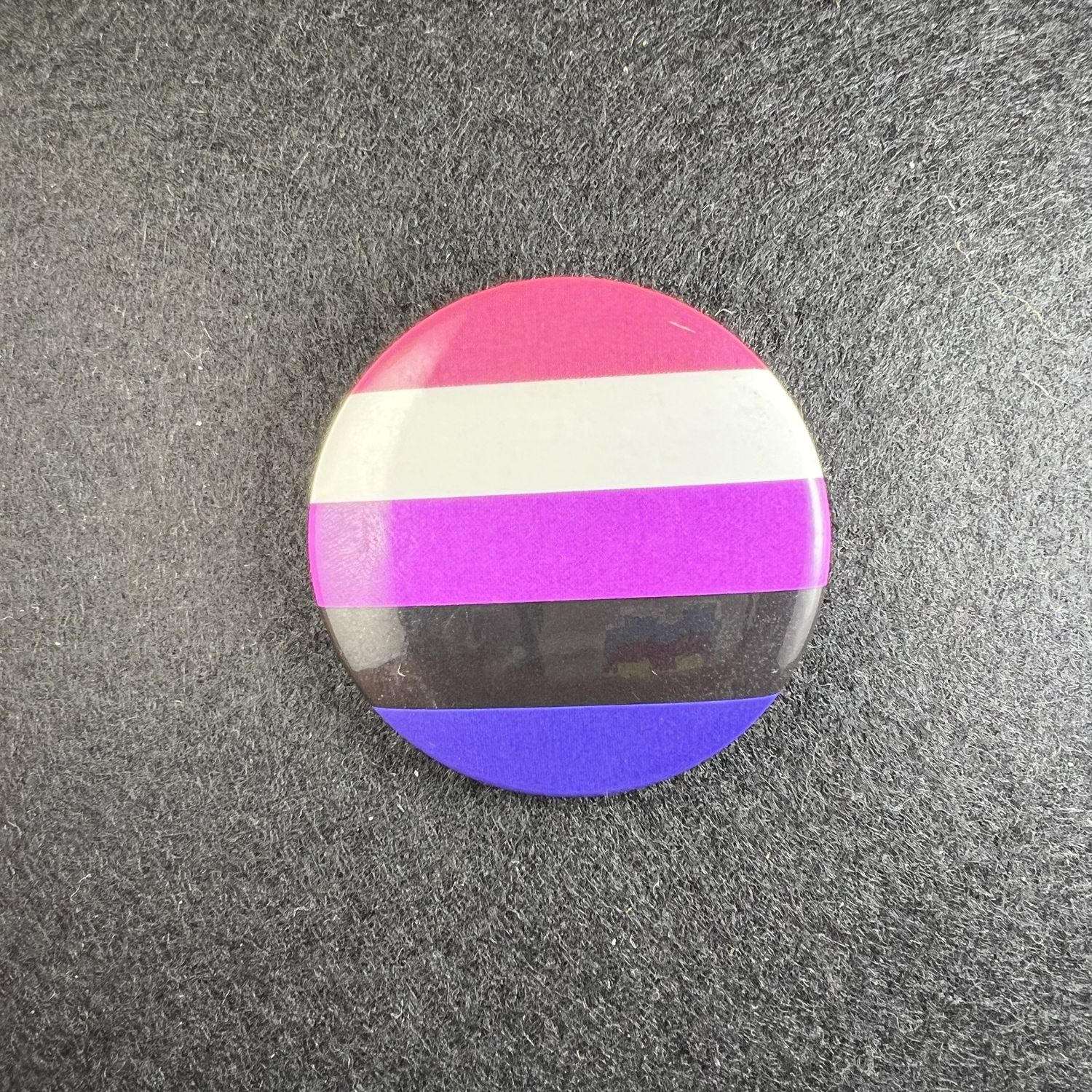 Round Genderfluid Pride Macaron