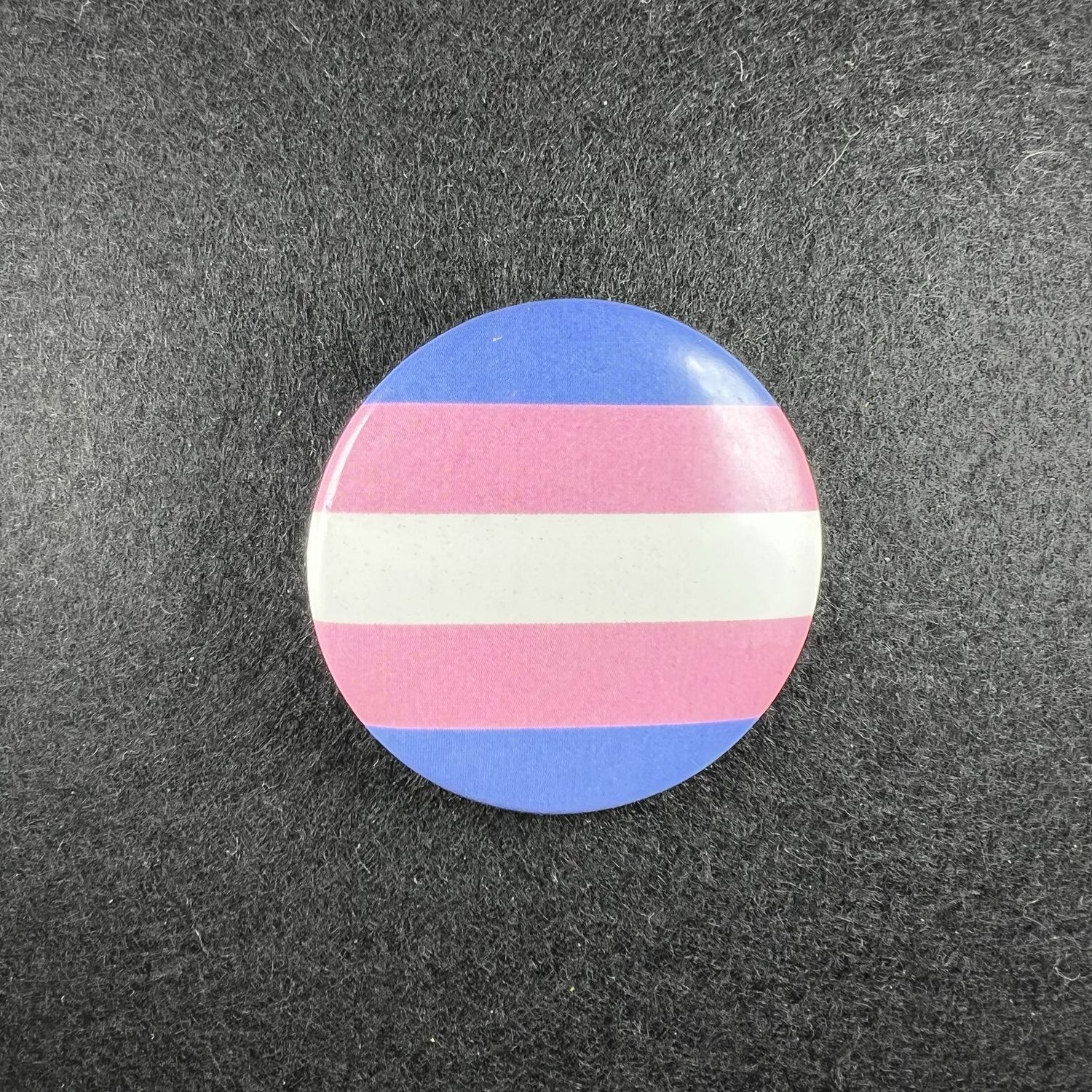 Round Trans Pride Macaroon