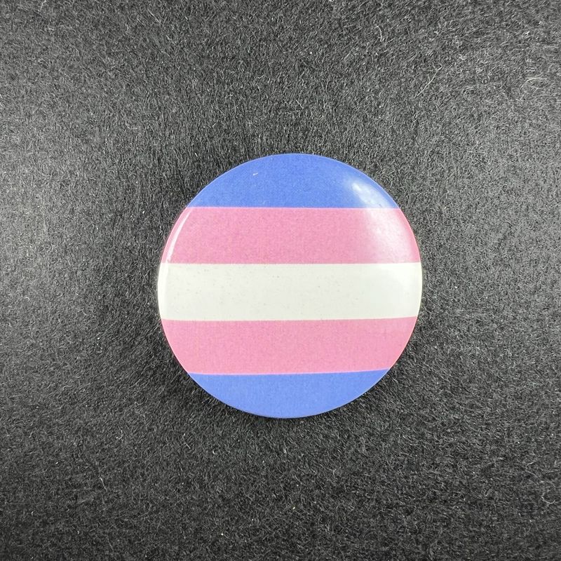 Round Trans Pride Macaroon