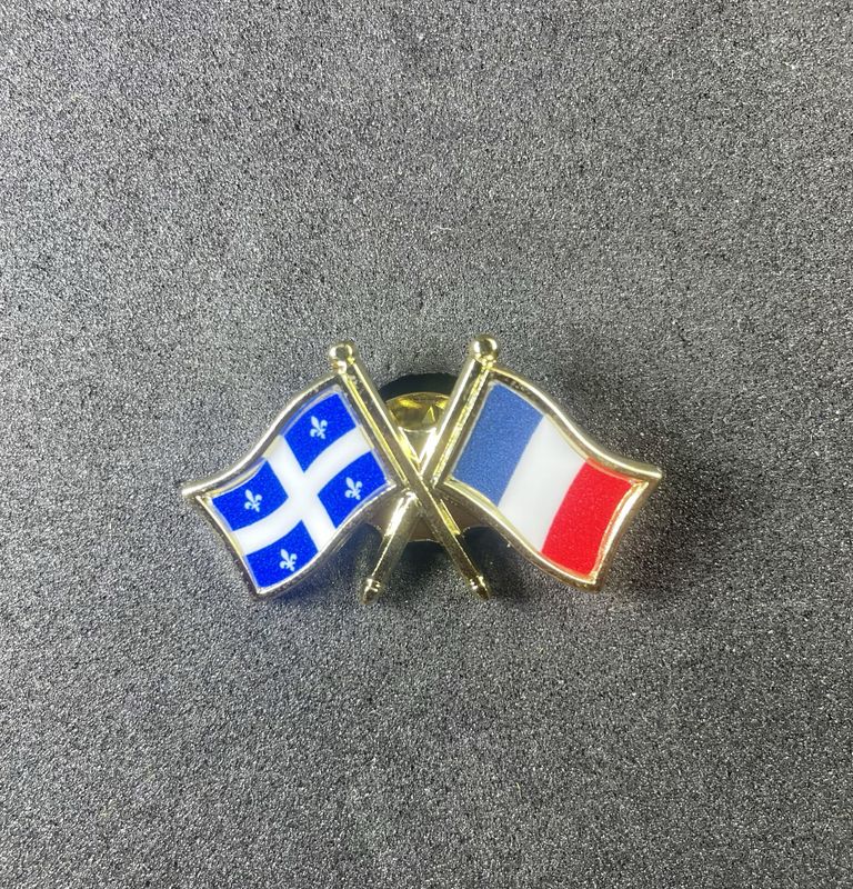 Quebec/France cross pin