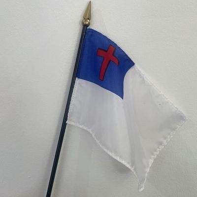 Vatican City Christian small standard flag 4x4