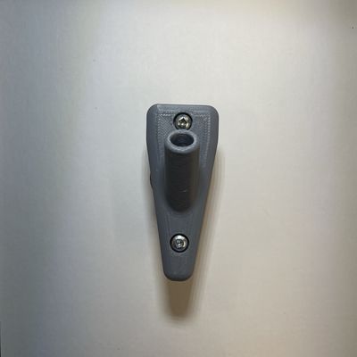 Black plastic 1-hole base for 12x18 flag to screw onto a wall