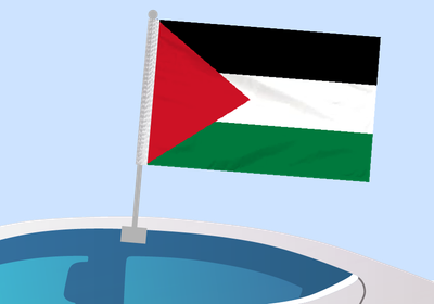 Palestine - Car flag with clip