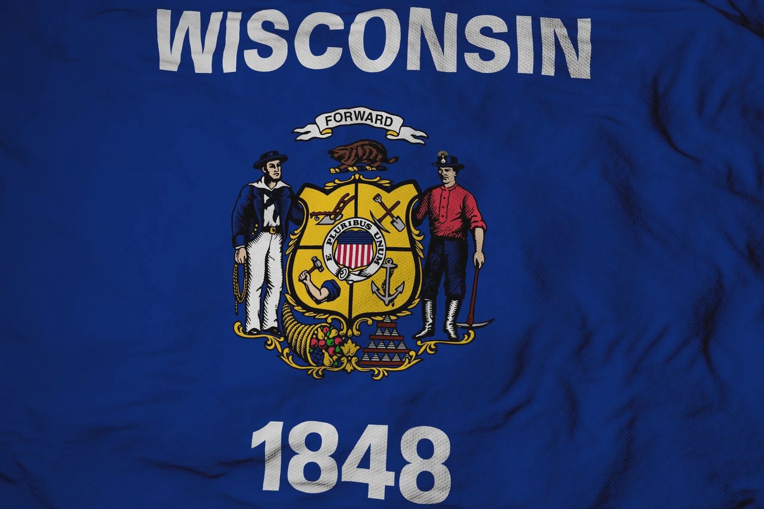 Wisconsin flag large 36x60