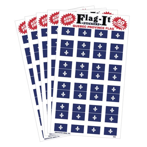 Set of 50 standard Quebec stickers