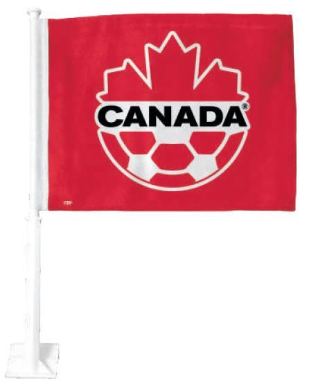 Team Canada Soccer - Car Flag with Clip