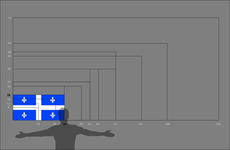 Quebec flag large 45x90