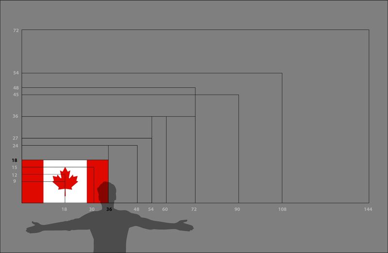 Canada flag medium 18x36