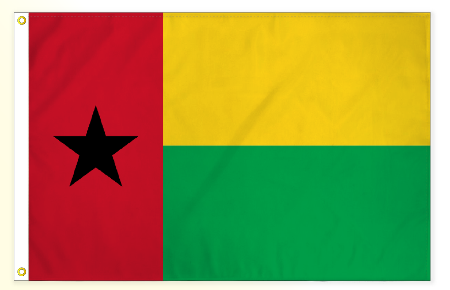 Guinea-Bissau flag large 36x72