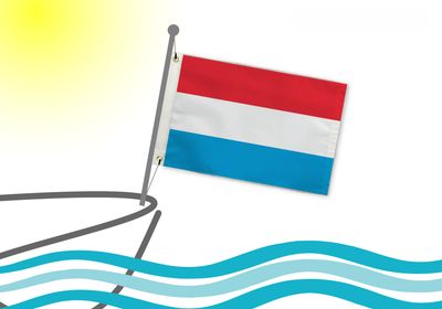 Luxembourg boat flag 9x18