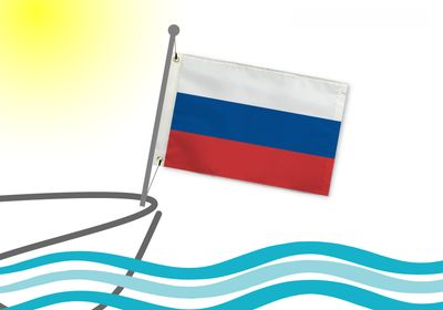 Russia flag for boat 9x18