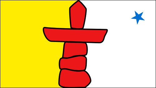 Nunavut medium flag 24x36