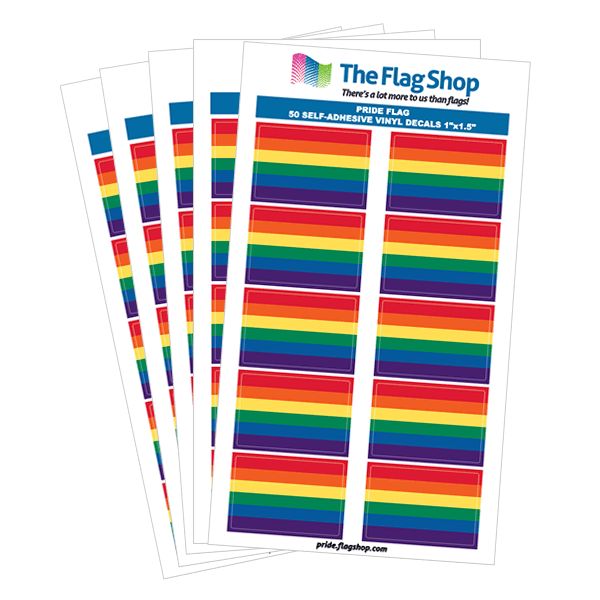 Set of 50 standard pride stickers