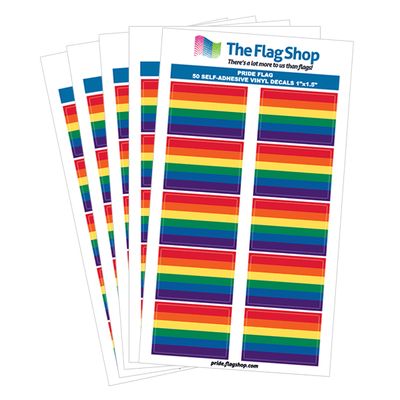 Set of 50 standard pride stickers