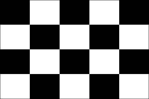 Checkerboard flag on golden rod 4x6