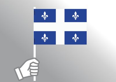 Quebec small flag 4x6 paper