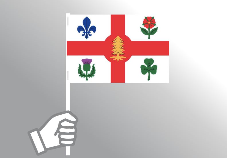 Montreal paper small flag 4x6